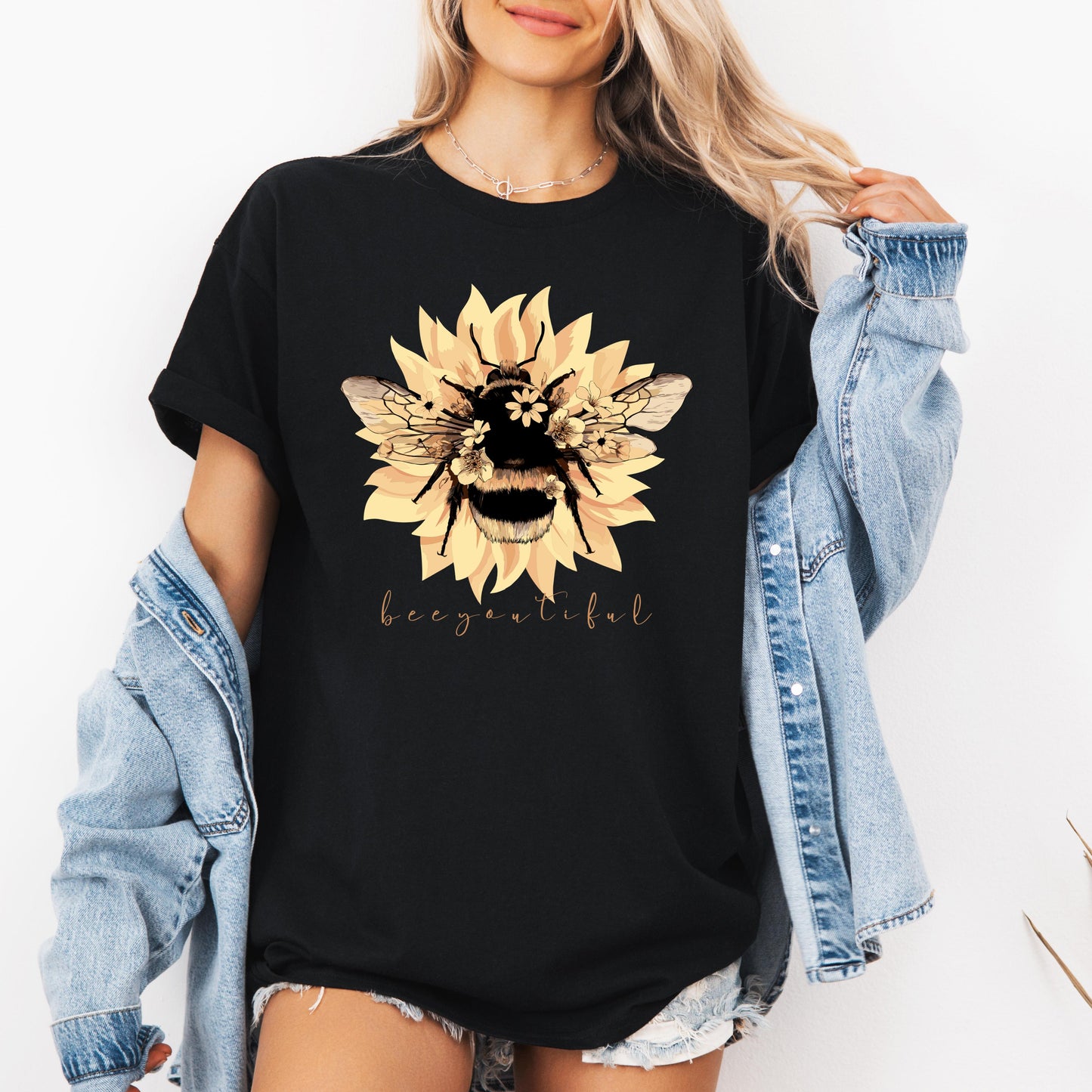 Bee On A Sunflower Shirt, Bee You Tiful Tee, Bumble Bee T-shirt