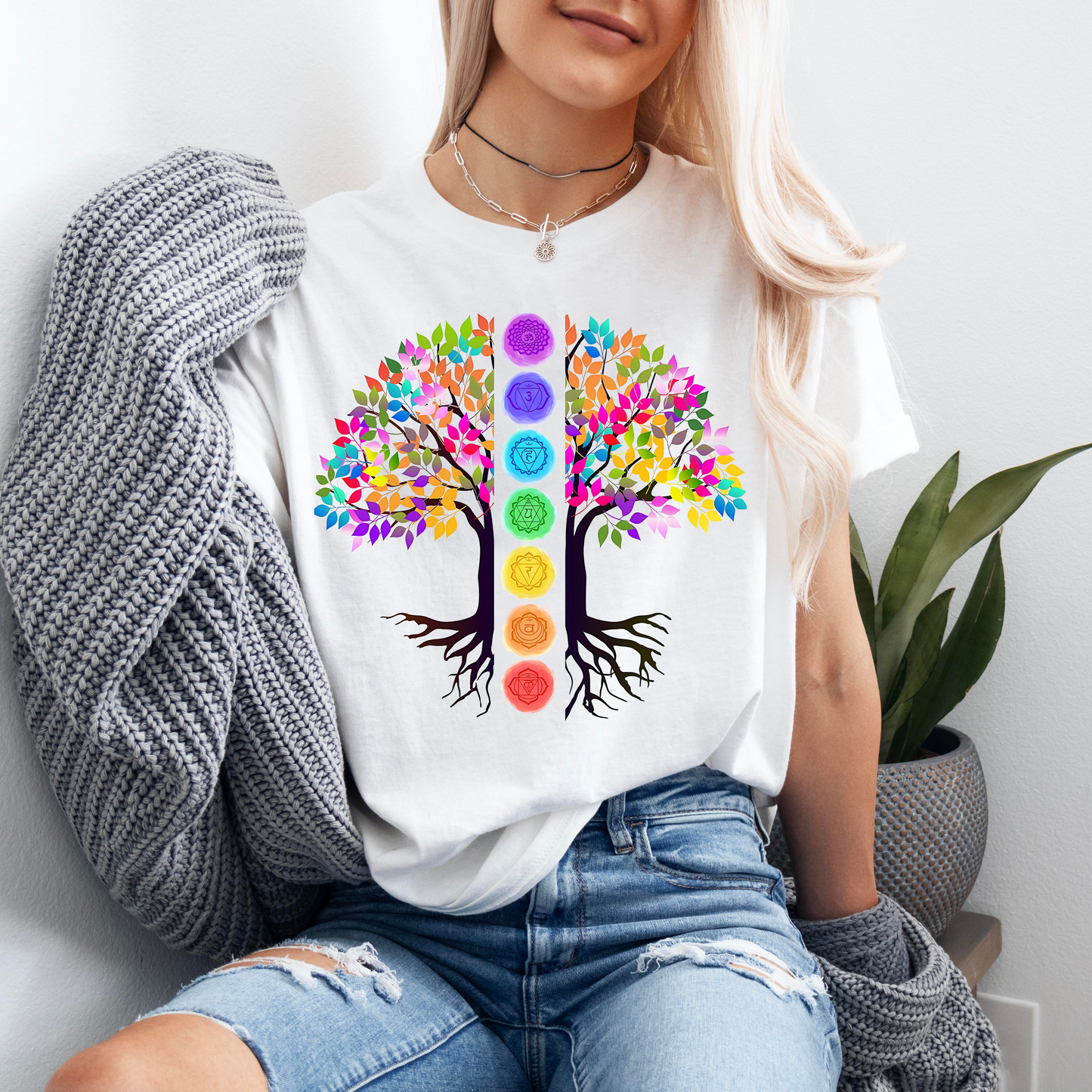 Tree of Life Shirt, Seven Chakras T-shirt, Hippie Soul Tee