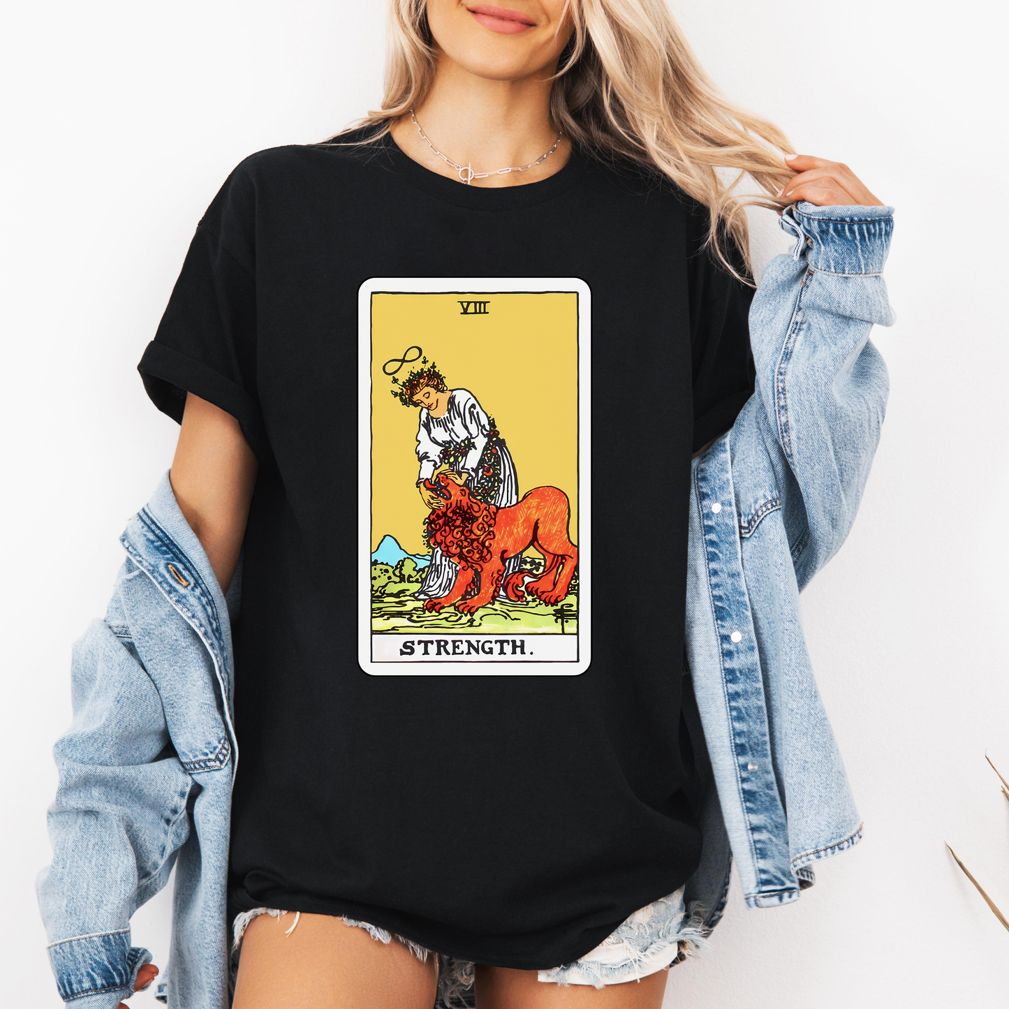 Tarot Card Shirt, Strength Tarot Card Tee, Tarot Card T-shirt