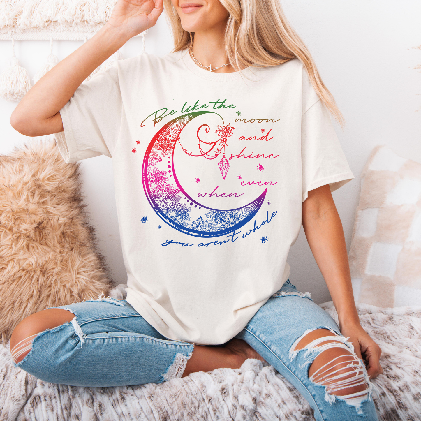 Spiritual Moon Child T-shirt, Moon Child Quote Design Shirt