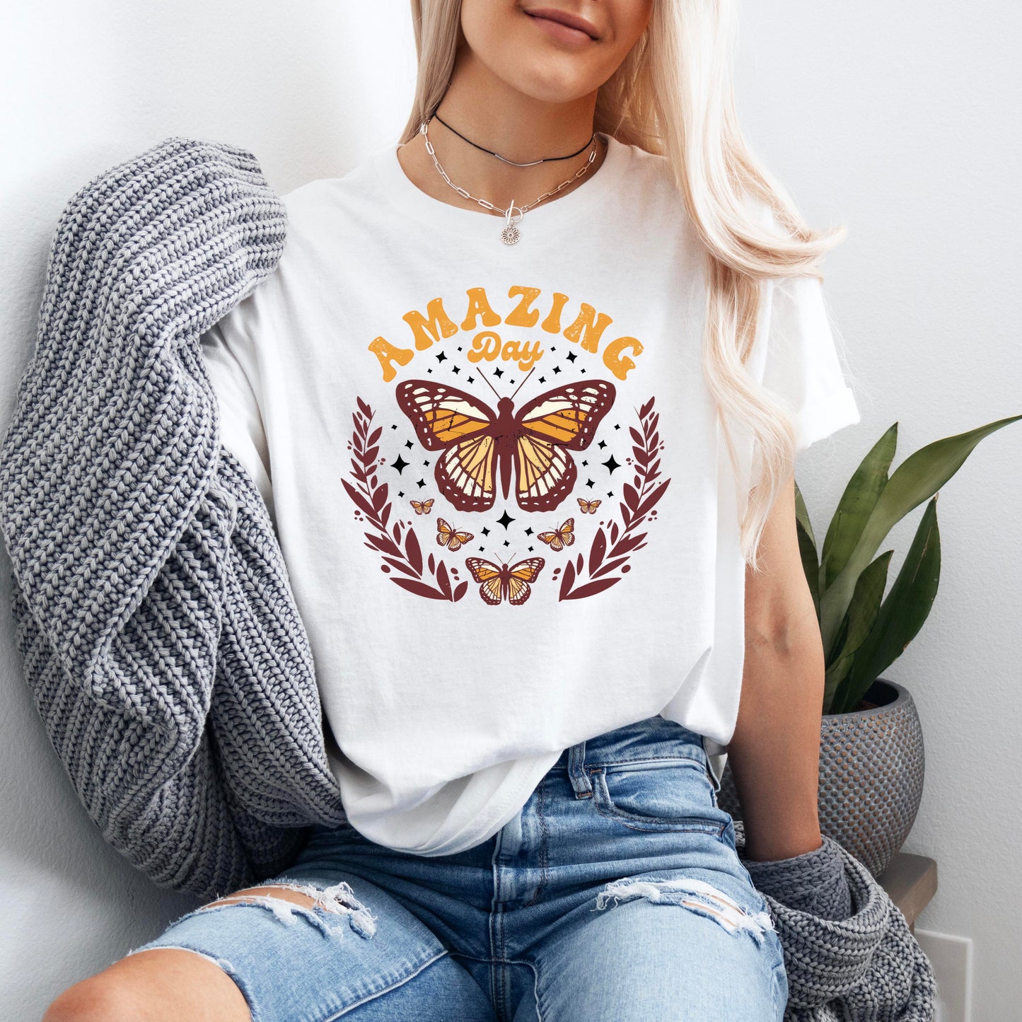 Amazing Day Shirt, Positive Shirt,  Motivational Butterfly T-shirt