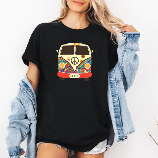 Vintage Hippie Shirt, Hippie Car Shirt, Van Bus T-shirt