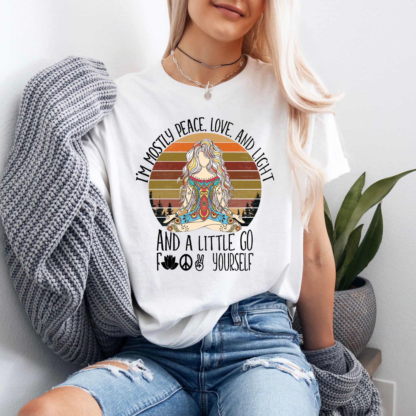 Zen Yoga Shirt, Funny Zen Yoga Design T-shirt, Hippie Life