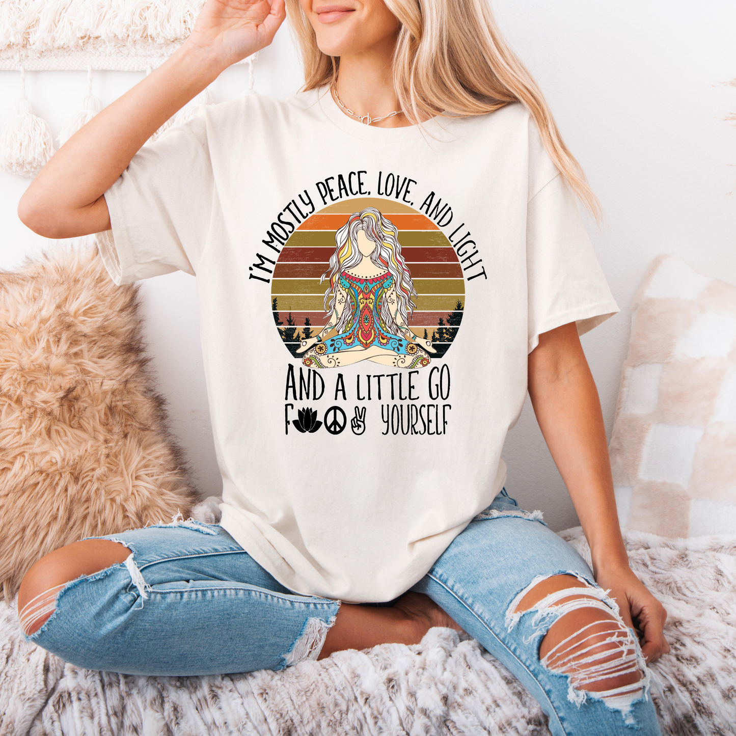 Zen Yoga Shirt, Funny Zen Yoga Design T-shirt, Hippie Life